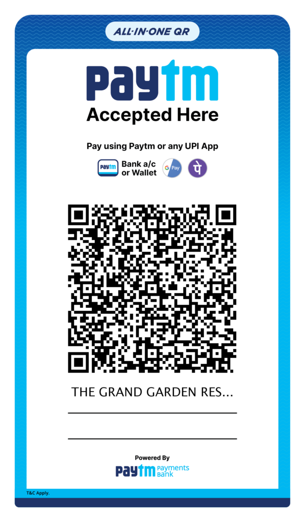 Payment QR code, The Grand Resort, Igatpuri